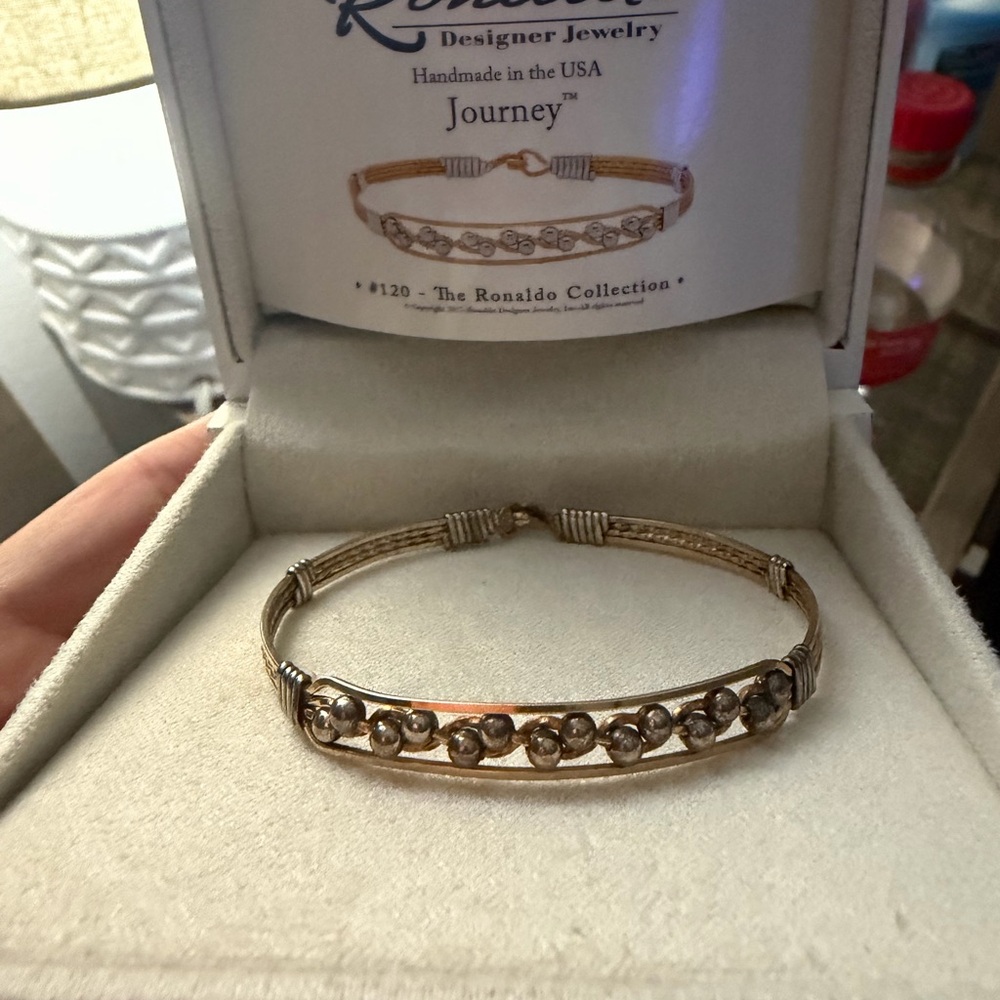 Ronaldo “Journey” Two-Tone Beaded Bracelet | 14k Gold & Sterling | Retired - Picture 3 of 4